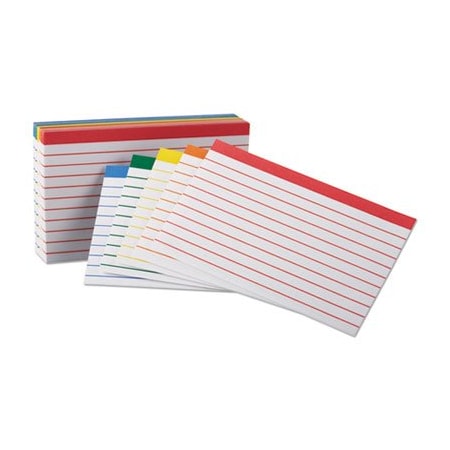 Tops Business Forms Oxford, Color Coded Ruled Index Cards, 3 X 5, Assorted Colors, 100PK 04753